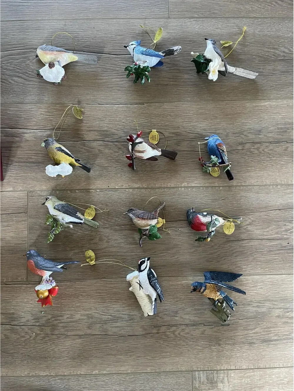 Danbury Mint The Song Bird Christmas Ornaments Box Of 12